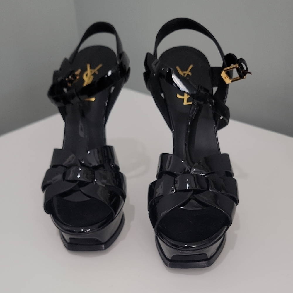 YSL Black Patent Leather Heels